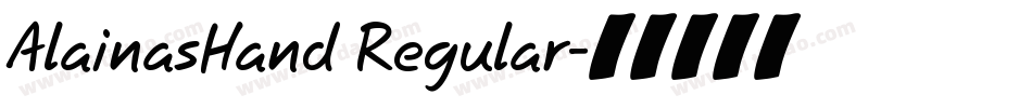 AlainasHand Regular字体转换